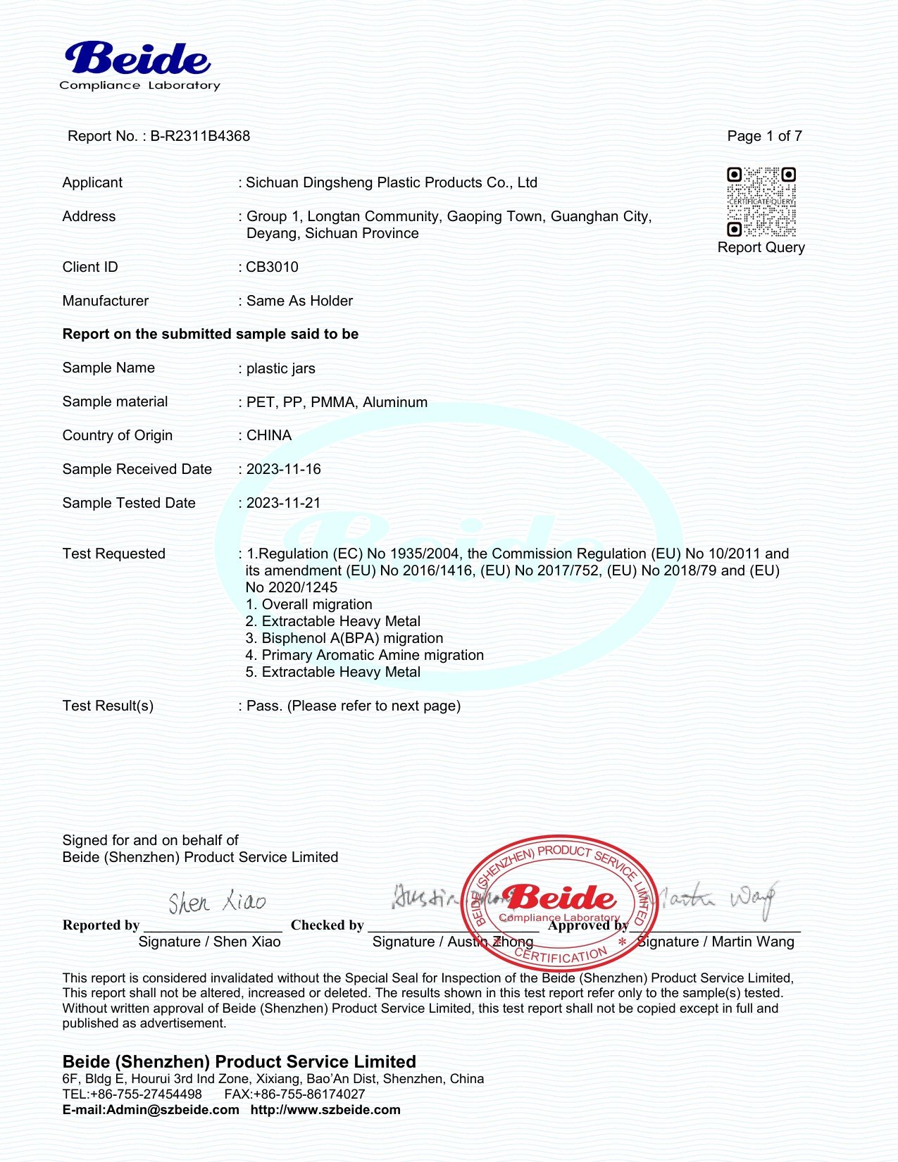EU Food Contact Compliance