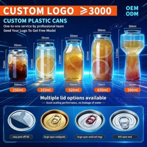Printed Plastic Food Can with Dome Lid